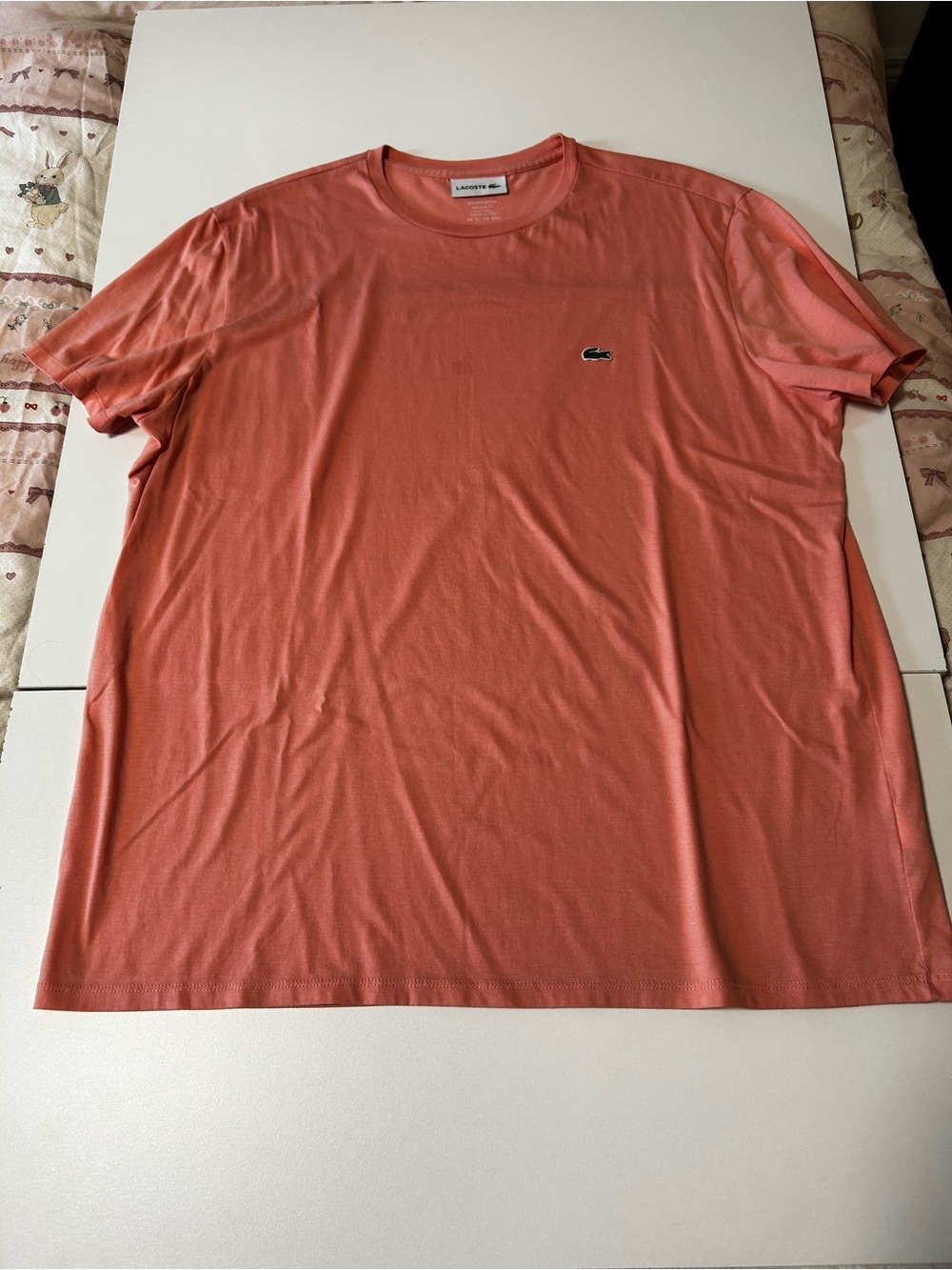 Lacoste Men's Crew Neck T-Shirt - Coral Pink